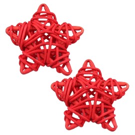 Red White and Blue Decorative Hanging Willow Balls for Patriotic Independence Day, Home Decoration, Vase, Bowl Filler, Ornament Decoration, Wind Chime, Wind Chime (Red, One Size)