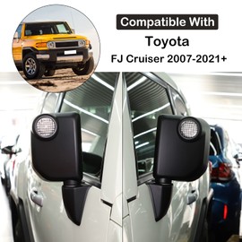 6Pcs Rear View Mirror Outside Housing Wing Mirror Cover Cap Compatible Toyot@ FJ Cruiser 2007-2021 Aunginsy Auto Rearview Protection Cover Mirror Cover Door Side Moulding Trim Exterior Accessories