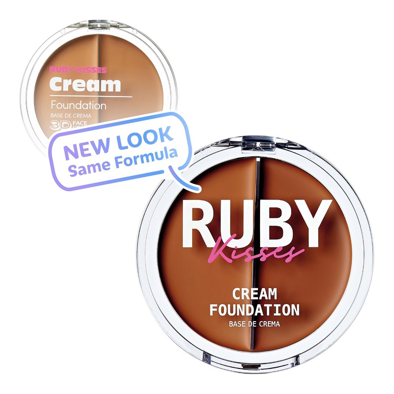 Ruby Kisses 3D Face Creator Cream Foundation & Concealer, 12