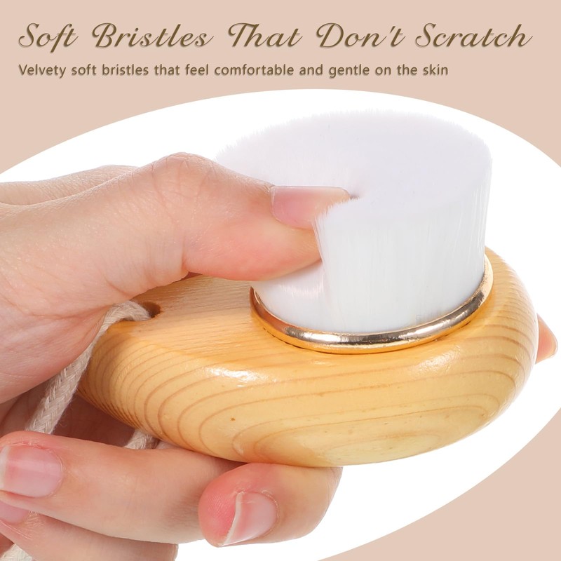 QFGasre 2pcs Soft Bristle Face Cleansing Brush Manual Face Brush