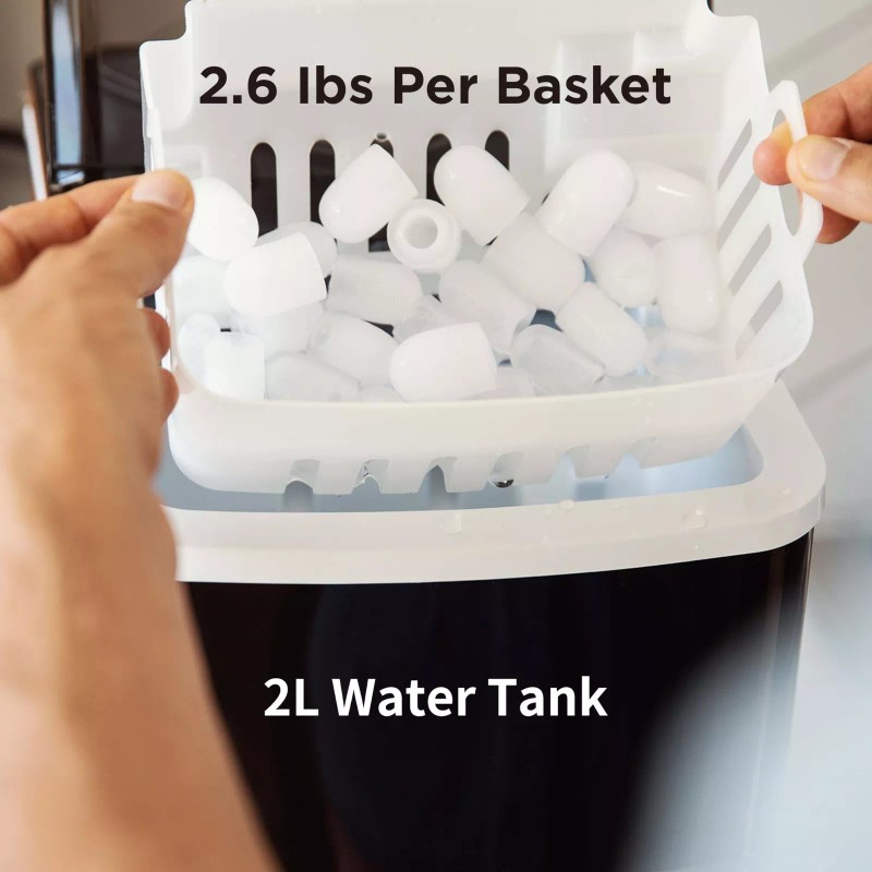 Silonn Ice Maker Countertop, 9 Cubes Ready in 6 Mins,