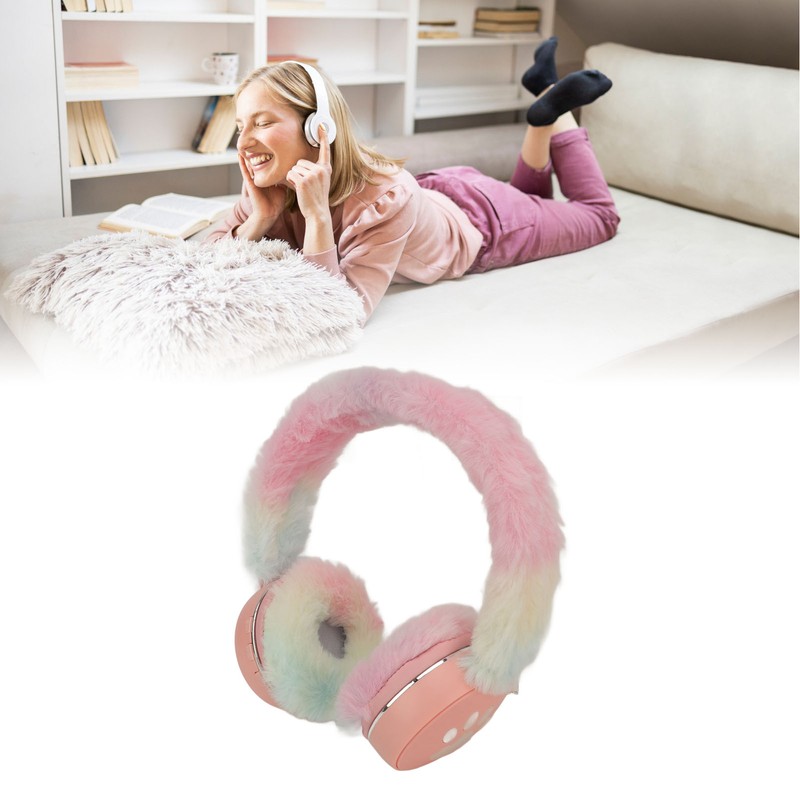 Bluetooth Headset Multifunctional Foldable Cartoon Innovative Plush Warm Earmuff Deep