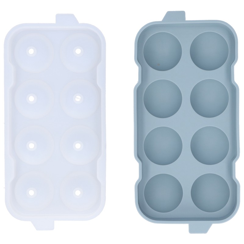 Ice Ball Maker Mold 8Hole Round Silicone Sphere Tray with