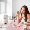 DAWNTREES Makeup Mat for Vanity,Dual-Sided Leather Vanity Mat, Easy to