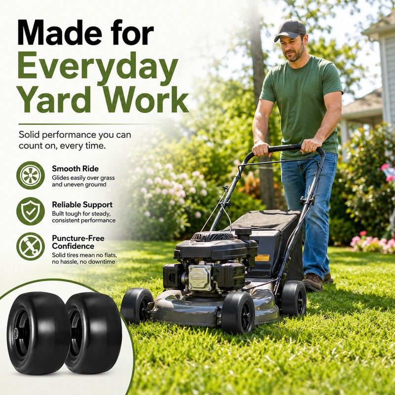 11x6.00-5 Lawn Mower Tires 2-Pack for Front Wheels – Puncture-Free