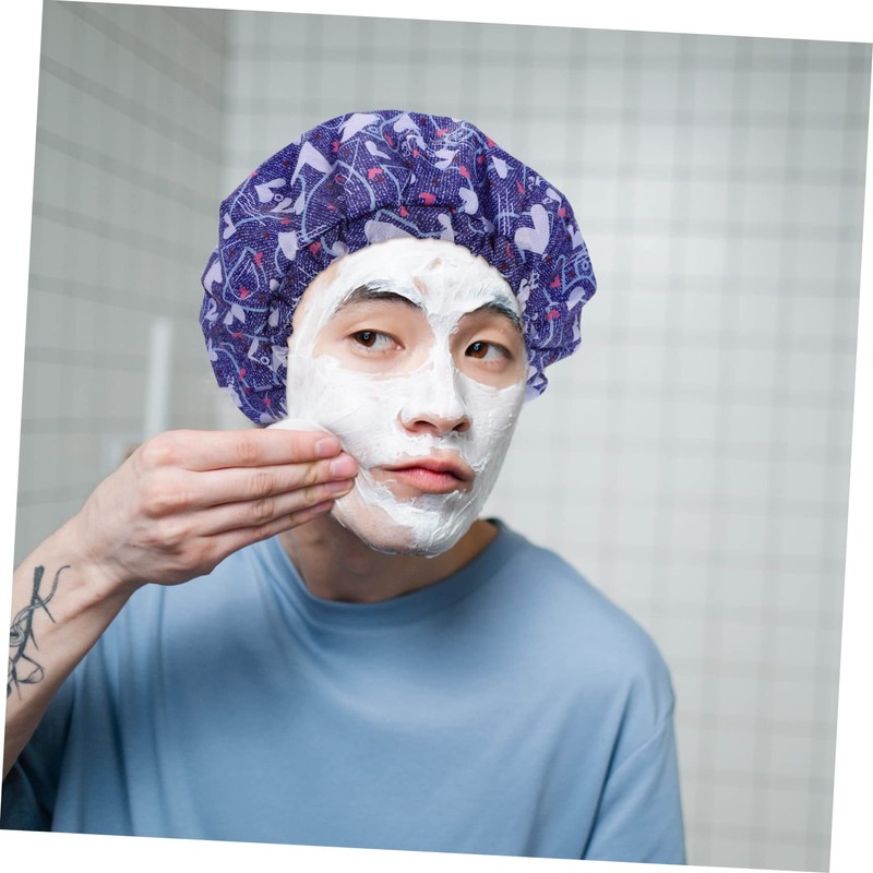 TOVINANNA 2 Pcs Men's Shower Cap for Bath Hair Beauty