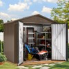 DWVO 6x4ft Storage Shed for Outdoors, Metal Sturdy Weatherproof Tool