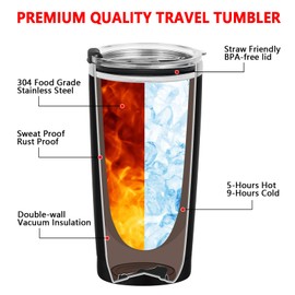 Qtencas Gamer Gifts for Men, I'm Gaming Do Not Disturb Stainless Steel Travel Tumbler, Gamers Gifts for Teen Boys Girls Boyfriend Coworkers, Computer Week Gifts Birthday Gifts for Gamers(20oz, Black)