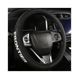 Leather Steering Wheel Cover Compatible with Frontier Universal Size (F)