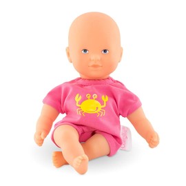 Corolle 9000120160 - Mon Premier Poupon Mini Bath Doll in Pink 20 cm, French Doll with Charm and Vanilla Fragrance