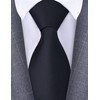 Branduce Solid Premium Black Ties for Men Wedding Business Tuxedo