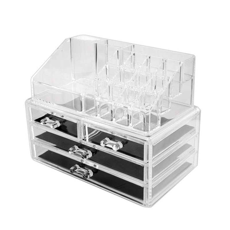 Cosmetic Clear Makeup, Hair Clips & Jewellery Organiser, Clear Acrylic