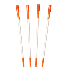 Snow Stakes, Driveway Marker, Plow Stakes, 5/16" Thick X 4,5 & 6 ft. Long Fiberglass Stakes , 20 Pack Orange, Green, Blue & Yellow (4 ft., Yellow)
