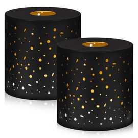 2 Pack Small Metal Lamp Shades, Cylinder Metal Lamp Shade with 1-5/8" Fitter, Lampshade Replacement for Lighting Fixture, Chandelier, Table Lamps, Wall Lamp, Floor Lamp, Diameter 4.75 in Height 5 in