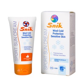 Snik SPORT SUN CREAM Wind Cold Protection Sensitive Skin | Sonnencreme für Gesicht und Hände mit Kälte- und Windschutz | LSF 6, niedriger Schutz | UVA + UVB, Biologisch | Tube 50 ml