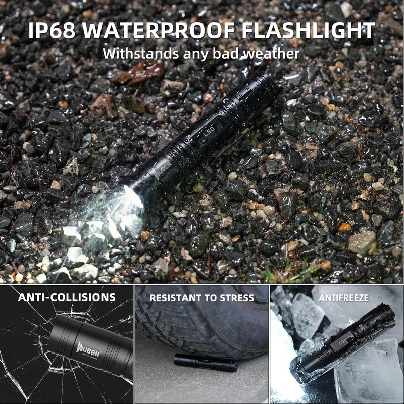 WUBEN L50 Flashlight 1200 High Lumens Tactical Flashlight Pocket Rechargeable