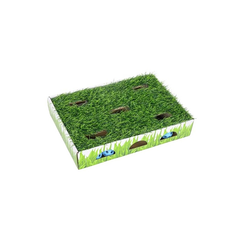 Petstages Caja de Caza con Parche de Hierba para Gatos