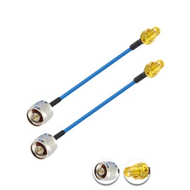 POBADY 2PCS SMA Female to N Type Male RF Coaxial Cable N Type RF Coax Pigtail Cable 6" /15CM RG405 SMA Male 50 Ohm Low Loss Extension Cable