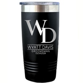 Groomsmen Gifts Set of 5 - Best Man and Groomsmen Gifts - Bachelor Party Gifts - 20 Oz Tumbler - Engraved Gifts for Men