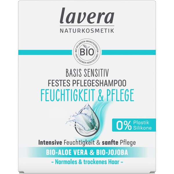 lavera  Basis Sensitiv Moisture & Care Shampoo Bar, 50 g
