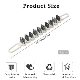 Flexible Gap Cleaning Brush 2 Pcs Bathroom Crevice Gaps Cleaning Brush Groove Crevice Cleaning Tool for Narrow Corners in Home Kitchen Bathroom and Window Hard Bristle