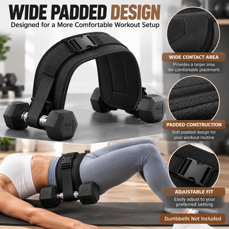 Weighted Hip Belt for Dumbbell Training – Adjustable Nylon Workout