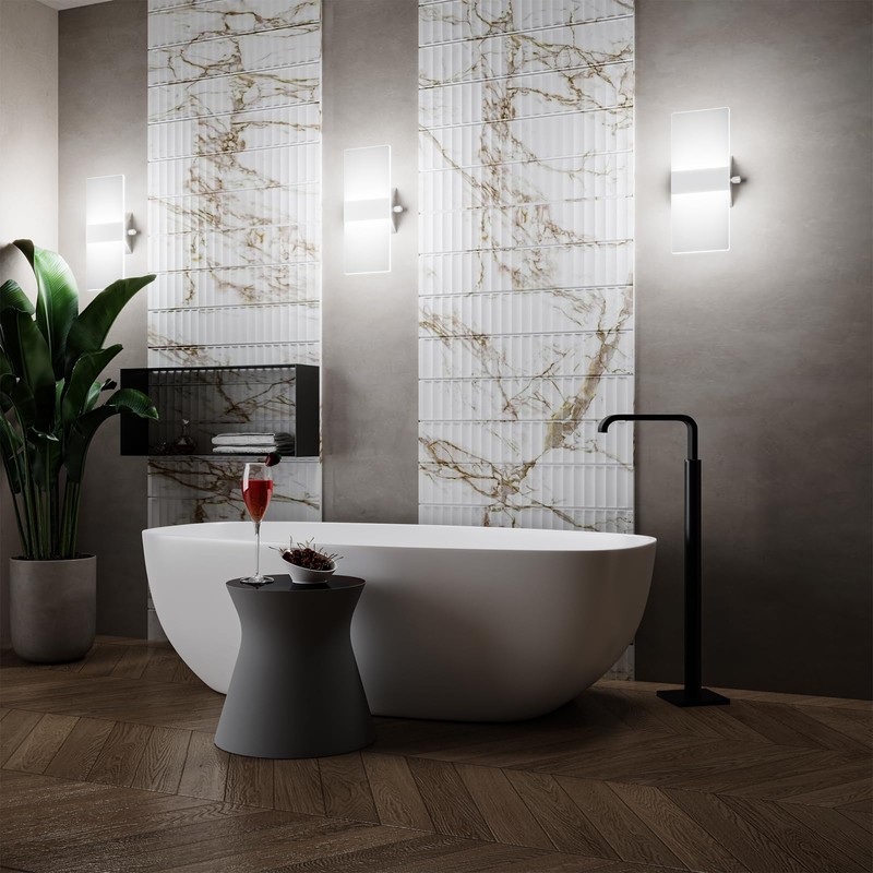 ChangM Modern Wall Sconces Set of Two, 12W Acrylic Led
