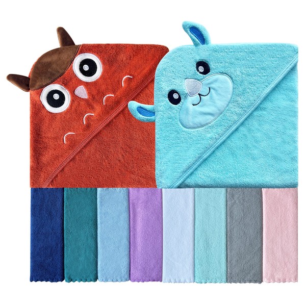 Sunny zzzZZ Juego de toallas de baño con capucha para