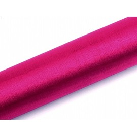 Organza Fabric Roll Table Runner, Chair Sashes (Dark Pink)