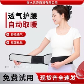 Four Seasons Magnetic Lumbar Support Running Belt for Posture and Abdominal Support Lumbar Support L + Four Seasons Black Magnetic Waist Protector 10ea