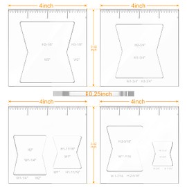 Router Template for Woodworking Butterfly Router Jig Template Inlay Template Set,Decorative Templates (4 pcs Butterfly Inlay Templates)