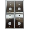 (4) Four Single Gang Blank Wall Plates for XLR & Mono 1/4" Jack Stainless Steel
