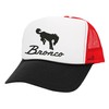 Bronco Trucker Hat Vintage Car Lover Embroidered Mesh Cap (Black