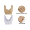 Lemef 3-Pack Seamless Sports Bra Wirefree Yoga Bra with Removable