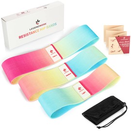 Legendwerk resistance bands, premium fitness band in strengths (S), (M) or (L), resistance band in rainbow style, exercise bands – non-slip, gift tip, women, fitness