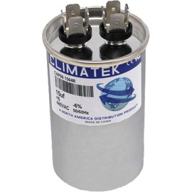 43-21298-43 - ClimaTek Upgraded 15 uf MFD Round 370/440 Volt Capacitor Fits Rheem