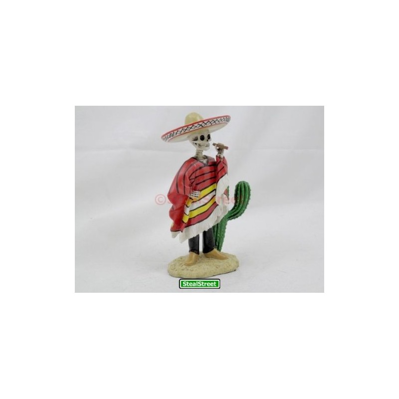 Dod Bandito Mexican Bandit with Cigar Skeleton Outlaw Sculpture