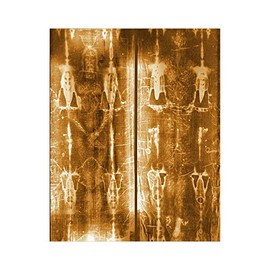 Hispanic World Jesus Shroud of Turin Negative Image Front & Back Full image (8x10)