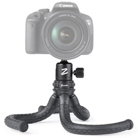 Zeadio Flexible Camera Tripod Kits, with Metal Ball Head Mount, Cellphone Tripod Holder and Standard dapter for Gopro, Camera,Camcorder, DSLR, Action Cameras etc