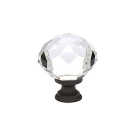 Emtek Diamond Crystal Knob Available in 3 Sizes and 10 Finishes - 86209US4 - (Dimension 1 3/4") - Satin Brass (US4)