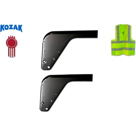 KOZAK Fairing Brackets Set For Behind Cab Cabin Fairing Extension Lower (Passenger Right Side) Compatible with Kenworth T680 2013-2021, Compatible with Kenworth T680 Next GEN 2022+ PLUS Logo, Vest