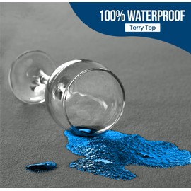 Utopia Bedding Waterproof Mattress Protector Twin XL Size, Premium Terry Mattress Cover 200 GSM, Breathable, Fitted Style with Stretchable Pockets (Gray)