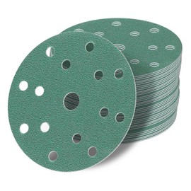 Pack of 48 Velcro Sanding Discs Diameter 150 mm Grit Each 8 x 60/80/120/240/400/800 for Random Orbital Sanders 15 Holes