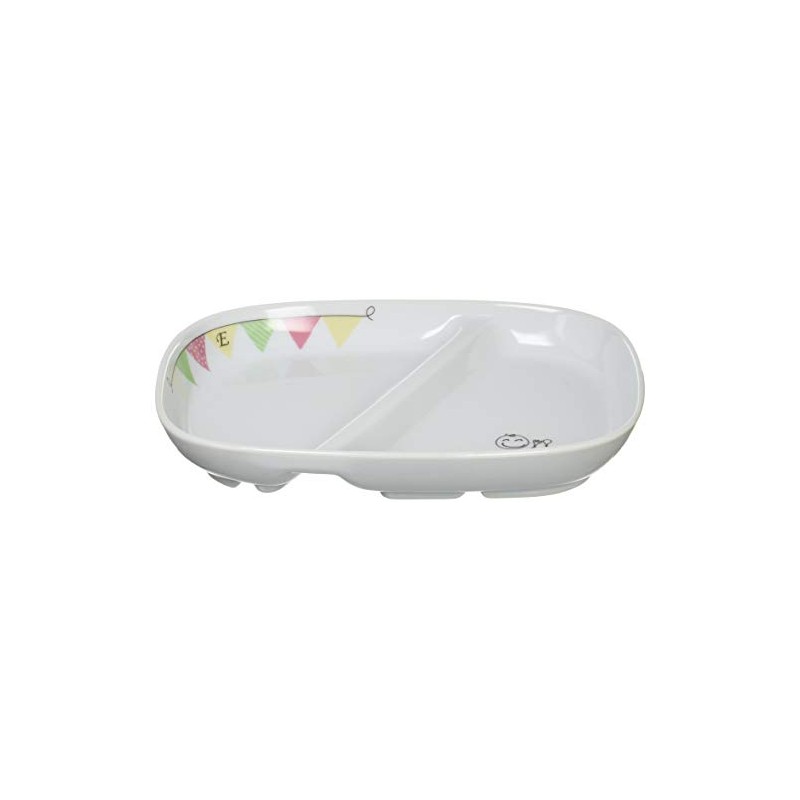 E-Kids Tableware East Divided Lunch Plate, 8.7 inches (22 cm),