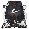HIDES BAZAAR Dark Brown, Dark Chocolate, Black Tricolor Cowhide Rug,