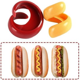 Red and Yellow Manual Fancy Sausage Cutter Barbecue Hot Dogs Gadget Cutting Kitchen Vegetable Cutter Tools Auxiliary Slicer Fruit Practical and Deft Kitchen Utensils and Gadgets