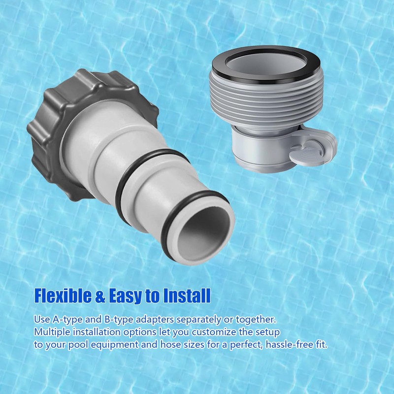 Pool Hose Adapter A & B – 4 Pack |