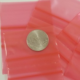 Small Mini Ziplock 100 2010 Designs & Colors Bags You Choose 2" X 1" Baggies Apple Brand (Red)