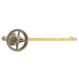 Kingston Brass KTRNKD8 Levante Side Mount Toilet Tank Lever with Knurled Handle, Brushed Nickel