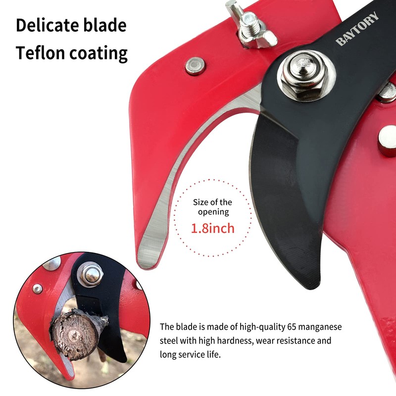 BAYTORY Extendable Tree Pruner Saw, High-Altitude Branches Trimmer Pruning Shears